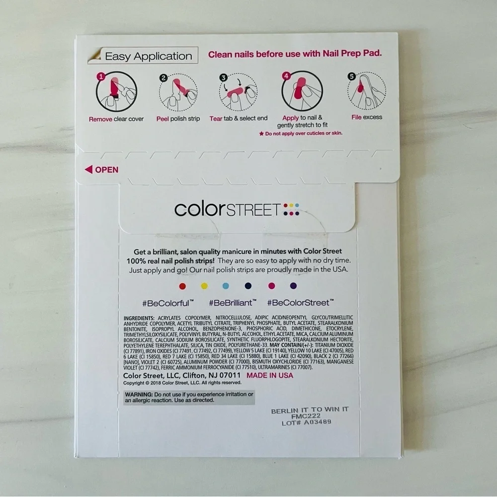 Color Street Nail Strips- Berlin It To Win It- Retired Color- New